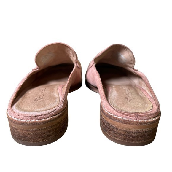 Madewell Elinor Loafer Mule Dusty Clay Pink Suede Leather Slide Size 7.5 - Picture 3 of 10